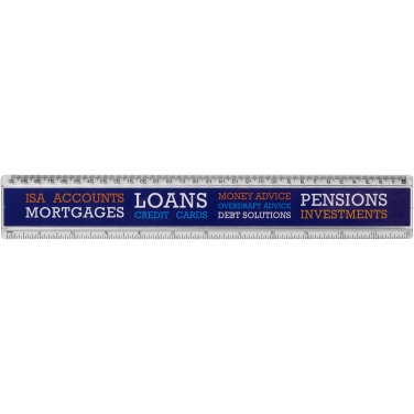 Logo trade advertising products image of: Ellison 30 cm plastic insert ruler