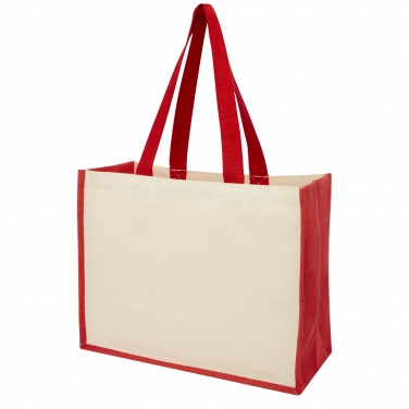 Logo trade promotional giveaways picture of: Varai 320 g/m² canvas and jute shopping tote bag 23L