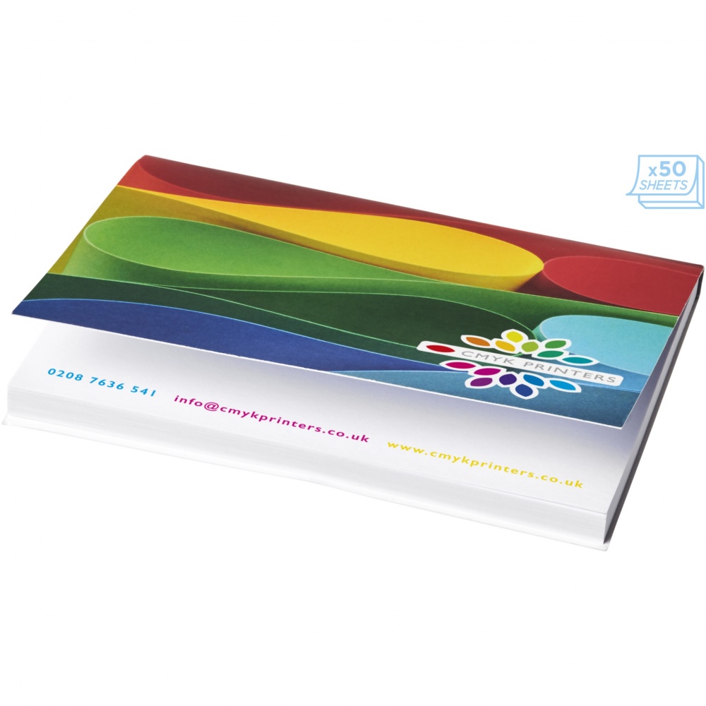 Logo trade promotional products image of: Sticky-Mate® A7 soft cover sticky notes 100x75mm