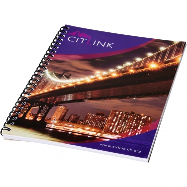Logo trade promotional giveaways image of: Desk-Mate® A5 spiral notebook