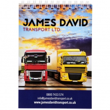 Logo trade promotional merchandise picture of: Desk-Mate® spiral A6 notebook