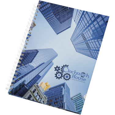 Logo trade promotional gifts image of: Wire-o A5 notebook hard cover