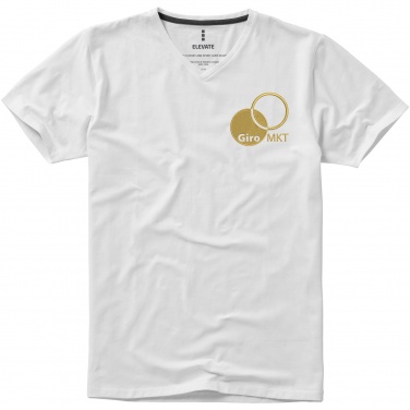 Logo trade promotional gifts image of: Kawartha short sleeve men's organic V-neck t-shirt
