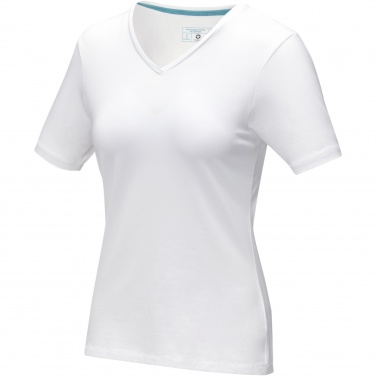 Logo trade corporate gifts image of: Kawartha short sleeve women's organic V-neck t-shirt
