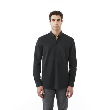 Logo trade promotional giveaways picture of: Bigelow long sleeve men's pique shirt