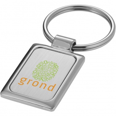 Logo trade business gifts image of: Sergio rectangular metal keychain