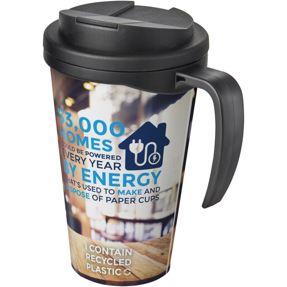 Logo trade promotional merchandise image of: Brite-Americano® Grande 350 ml mug with spill-proof lid