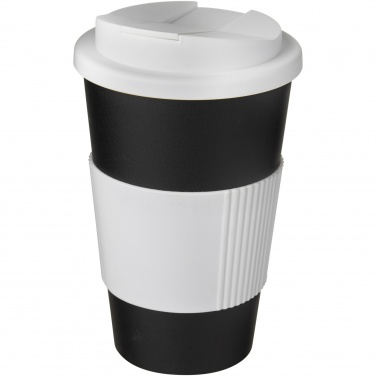 Logo trade promotional merchandise image of: Americano® 350 ml tumbler with grip & spill-proof lid