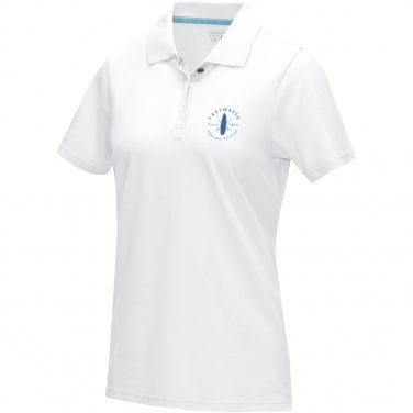 Logo trade promotional items image of: Graphite short sleeve women’s organic polo