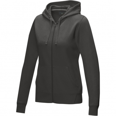 Logo trade corporate gifts image of: Ruby women’s organic recycled full zip hoodie