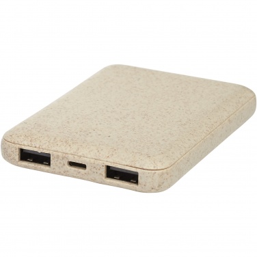 Logotrade promotional item image of: Asama 5000 mAh wheat straw power bank