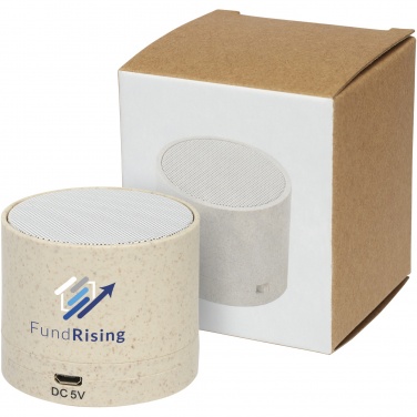 Logo trade advertising products image of: Kikai wheat straw Bluetooth® speaker