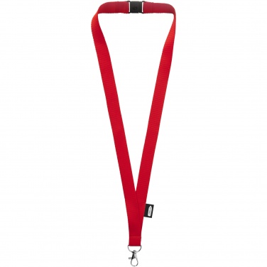 Logo trade promotional merchandise image of: Tom recycled PET lanyard with breakaway closure
