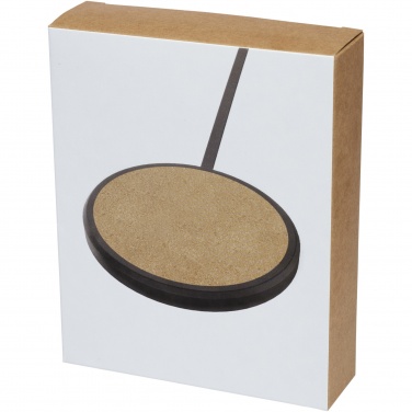 Logo trade advertising product photo of: Kivi 10W limestone/cork wireless charging pad