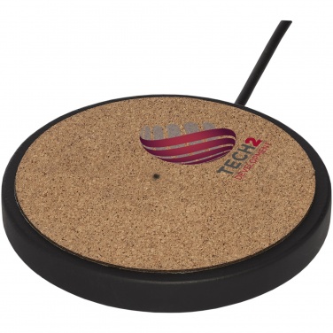 Logo trade promotional giveaway photo of: Kivi 10W limestone/cork wireless charging pad