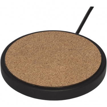 Logo trade promotional item photo of: Kivi 10W limestone/cork wireless charging pad