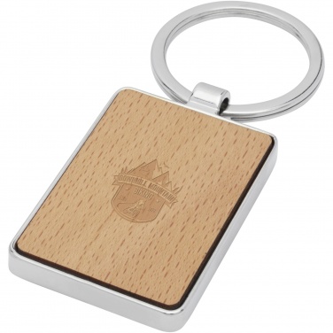 Logotrade promotional merchandise photo of: Mauro beech wood rectangular keychain