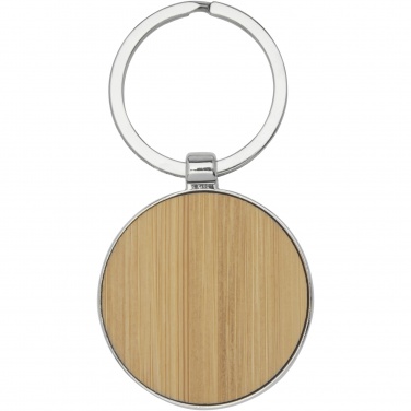 Logo trade advertising products picture of: Nino bamboo round keychain
