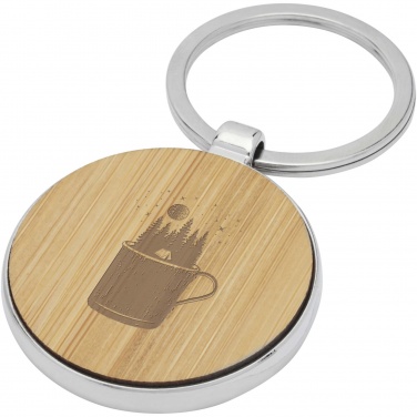 Logo trade promotional items picture of: Nino bamboo round keychain