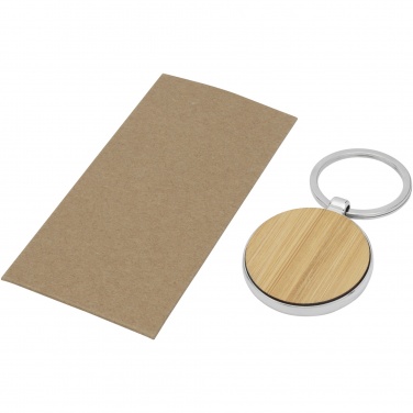 Logo trade advertising product photo of: Nino bamboo round keychain