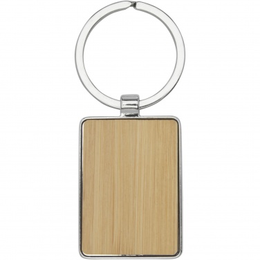Logo trade business gift photo of: Neta bamboo rectangular keychain