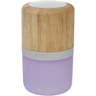 Logotrade promotional merchandise picture of: Aurea bamboo Bluetooth® speaker with light 