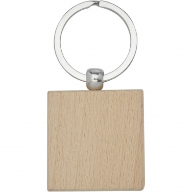 Logotrade business gift image of: Gioia beech wood squared keychain