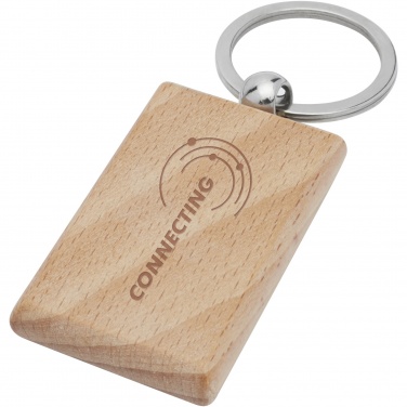 Logotrade corporate gifts photo of: Gian beech wood rectangular keychain
