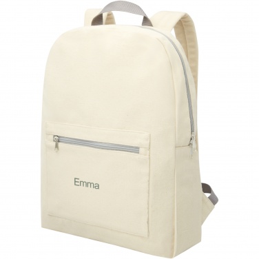 Logo trade advertising products picture of: Pheebs 450 g/m² recycled cotton and polyester backpack 10L