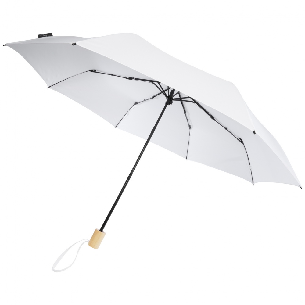 Logotrade promotional product picture of: Birgit 21'' foldable windproof recycled PET umbrella