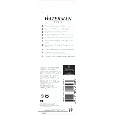 Logo trade advertising products image of: Waterman ballpoint pen refill