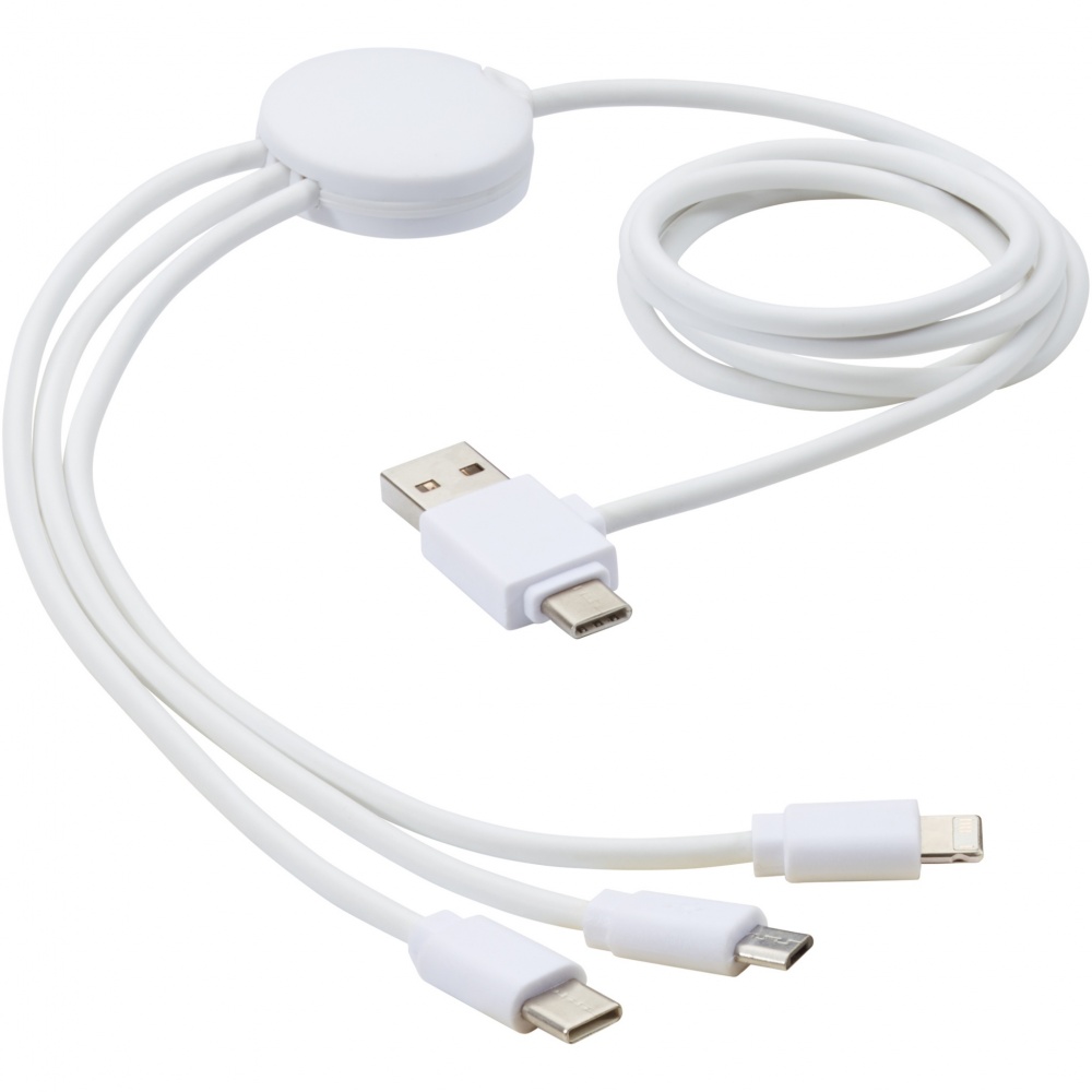 Logo trade promotional merchandise picture of: Pure 5-in-1 charging cable with antibacterial additive