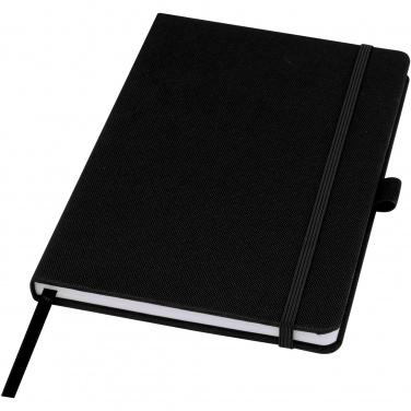 Logo trade promotional gifts picture of: Honua A5 recycled paper notebook with recycled PET cover