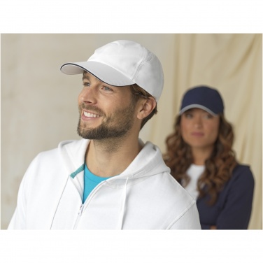 Logotrade promotional items photo of: Morion 6 panel GRS recycled cool fit sandwich cap