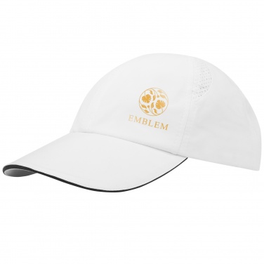 Logo trade promotional merchandise image of: Morion 6 panel GRS recycled cool fit sandwich cap
