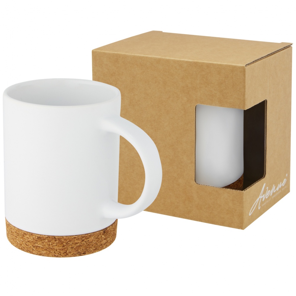 Logo trade corporate gift photo of: Neiva 425 ml ceramic mug with cork base