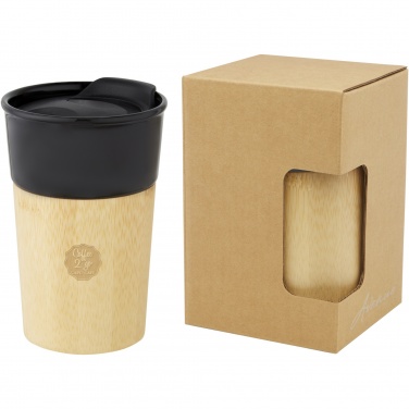 Logotrade promotional giveaways photo of: Pereira 320 ml porcelain mug with bamboo outer wall