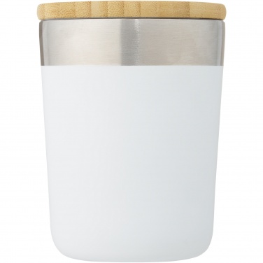 Logo trade promotional gifts image of: Lagan 300 ml stainless steel tumbler with bamboo lid
