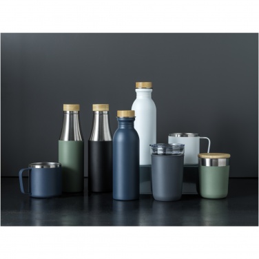 Logo trade business gift photo of: Lagan 300 ml stainless steel tumbler with bamboo lid
