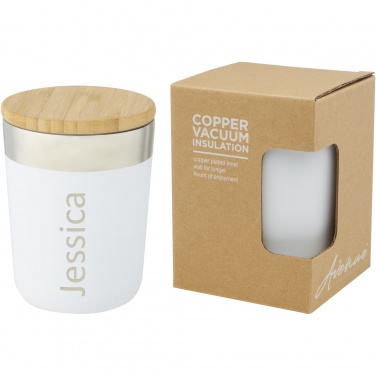 Logo trade promotional giveaway photo of: Lagan 300 ml stainless steel tumbler with bamboo lid