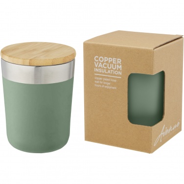 Logo trade promotional gifts picture of: Lagan 300 ml stainless steel tumbler with bamboo lid