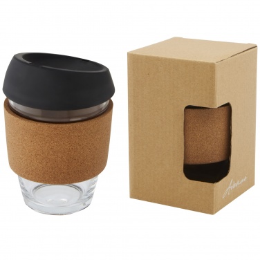 Logotrade promotional products photo of: Lidan 360 ml borosilicate glass tumbler with silicone lid