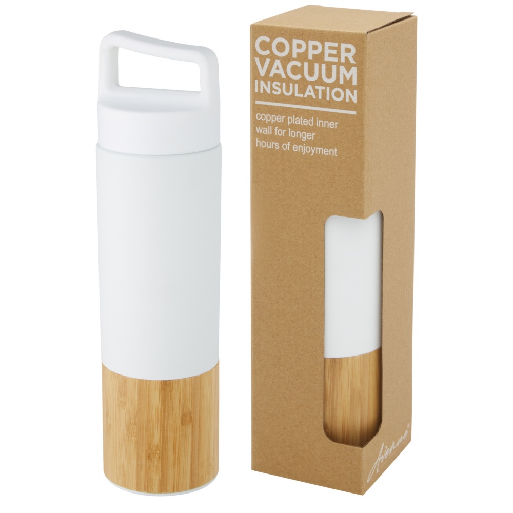Logotrade promotional product picture of: Torne 540 ml  stainless steel bottle with bamboo outer wall