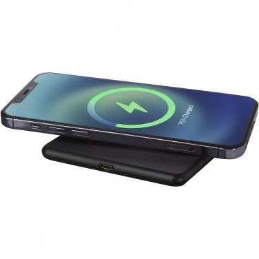 Logo trade promotional merchandise picture of: Loop 10W recycled plastic wireless charging pad