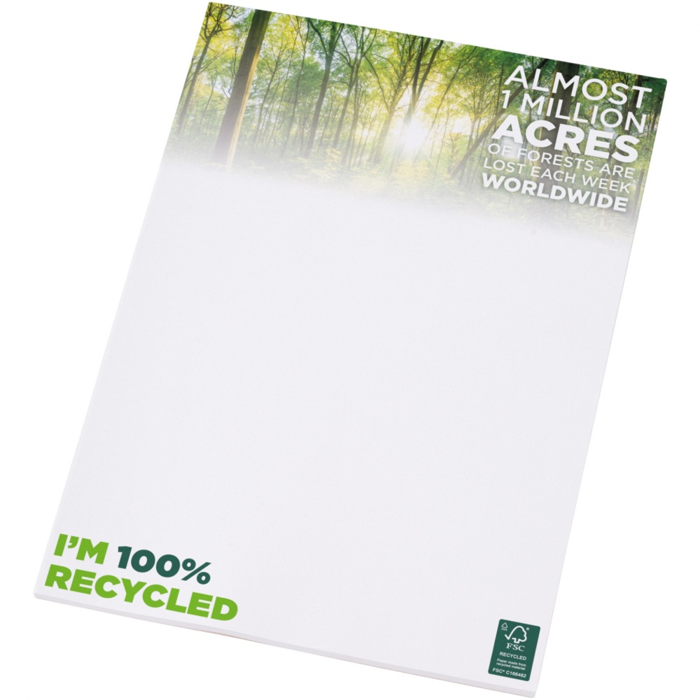 Logo trade promotional giveaway photo of: Desk-Mate® A4 recycled notepad