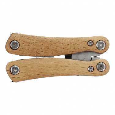 Logo trade promotional giveaways picture of: Anderson 12-function medium wooden multi-tool