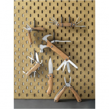 Logo trade promotional merchandise picture of: Anderson 12-function medium wooden multi-tool