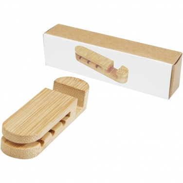 Logo trade promotional item photo of: Edulis bamboo cable manager 