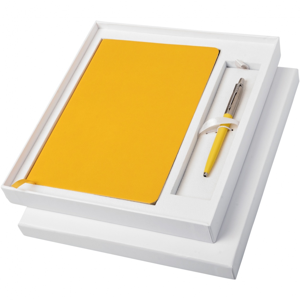 Logotrade advertising product image of: Parker Classic notebook and Parker pen gift box