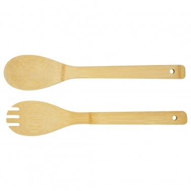 Logo trade business gifts image of: Argulls bamboo salad bowl and tools